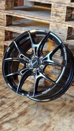 Stuttgart 7.5*17 5/100 ET38 D57.1 ANZ-0550 Black Milling Inskription Flow Forming