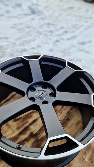 Stuttgart 9.0*21 5/112 ET30 d66.5 TS-6149 SATIN BLACK MACHINED LIP